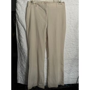 Beige Mid Rise Flare Leg Dress Pants Professional Workwear Trousers 33x31.5